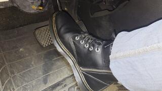 Driving to the store in Doc Martens