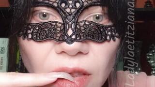 Soft red lips and long sharp claws