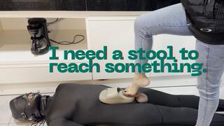 Come help me reach something high and get brutally trampled.