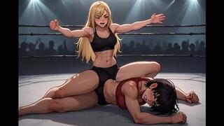 Female Wrestling Confessions #15B: A Fierce Takedown (Animated)