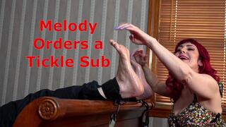 Melody Minx Orders a Tickle Sub - Antickl Male Tickling Bondage With Foot Tickling 1080