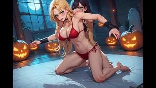 Female Wrestling Confessions #63B: Halloween Showdown (Animated)