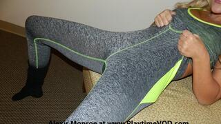 Alexis Monroe Skin Tight Grey Yoga Pants with Your Instructor is Controlling YOU JOI Role Playing! “Jerk that fucking cock for me! Faster and faster!”