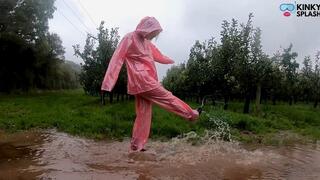 Lucy's Transparent Rainwear & Outdoor Public Pussy Tease - MP4