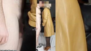 Butterscotch and Brown Leather Ass Fingering