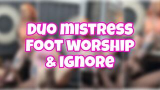 Double RedHead Domme Foot Worship & Ignore with Spiting
