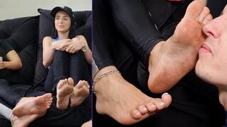 Goddess Kiffa and Vitoria Vonteese - He Lost the Bet Now He Must Lick Their Dirty Feet - DIRTY FEET - FOOT WORSHIP - DOMINATION - TOE SUCK - FOOT SLAPPING - HUMILIATION - FEMALE DOMINATION - SOLES - SLAP - FEMDOM - 720p