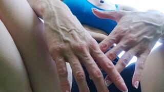 These hands have just returned from weight training.