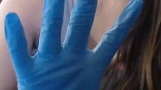 Latex medical gloves POV smother