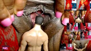 Micro Man Wrapped In Virgin Pussy Lips - Pussy Worship, Pussy Vore, Squirting, Ebony Unaware Giantess Mael