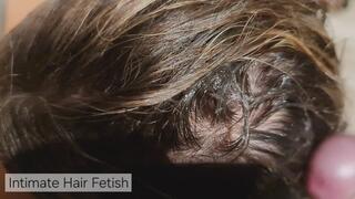 CUMSHOT ON LONG HAIR + MUTUAL MASTURBATION POV