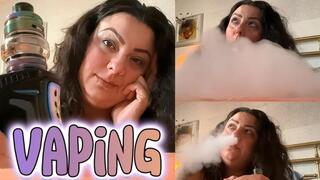 Goddess Malory Knox SMOTHERS You in Vape Clouds: Screen-Engulfing Smoke Whiteout (Ignored - TV Vape Session)