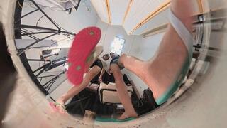 8K MARTINA AND Tony flip-flops crush and humiliate dwarfs