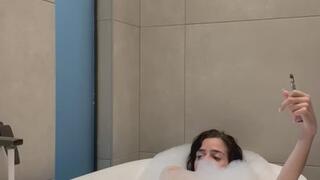 Teasing bathub video