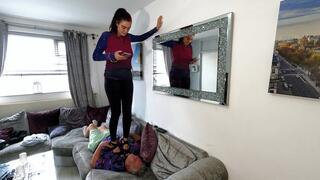 Stepping On Him On The Couch