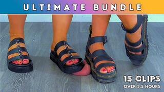 Goddess Amber & Miss Lucy - Flattening Your Face, Cock & Balls Under Our Platform Sandals - 216 Ultimate Bundle - 15 Clips - HUGE DISCOUNT!!