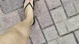 Flip flop walk about Hollywood beach