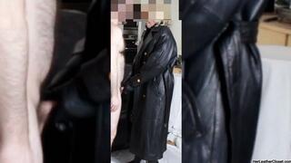 Double Feature Leather Catsuit Domme and Bordeaux Leather Domme