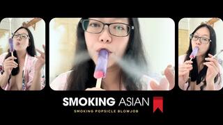 EXPLICIT Smoking Asian MILF: Naughty Smoking Popsicle BJ in Japanese Kimono
