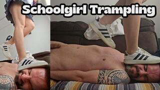 #043 Schoolgirl Trampling with Adiddas Shoes - 4K