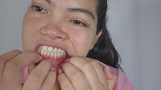 Stretch your mouth more, woman.