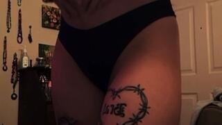 Brownies, Tall Glass of Milk, Tummy Check & Oiling my Booty & Belly