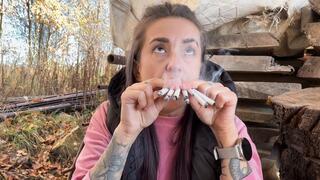 Devastating cough, many cigarettes at once wmv