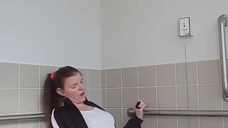 Horny Bathroom Pissing and Playing