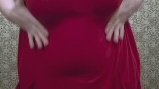 Sexy milf plays with her lactating titties