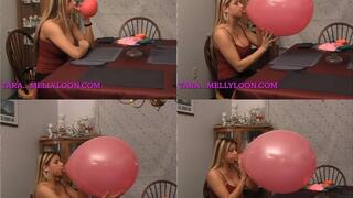 Tara blows to pop a 16"