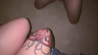 Goth GF busting BF’s balls.