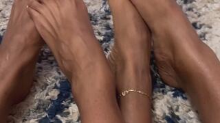 Ebony Goddesses Playing Footsie