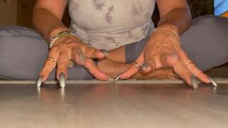 Edge For My Beautiful Long Silver Nails