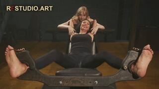Adriana in Stocks - Big 11 Size Feet Tickling by Mandy (FULL HD MP4)