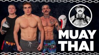 MUAY THAI 2x1 - BELLY PUNCHING - GUT PUNCH - BALLBUSTING - TATTOOED MAN