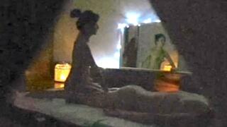 sensual massage with a real MILF, she gave me blowjob at the end