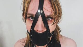 Ellie Strapped Up Tight in Latex, Pleading to be Released