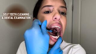 Self Teeth Cleaning & Dental Examination Feat Aria Nicole 1080p