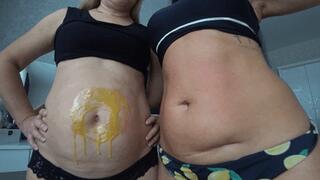 Very sticky bloated bellies Ab