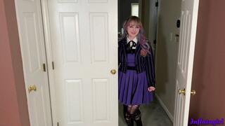 Enid Sinclair Gets Fucked And Creampied In Bondage Sex Swing - Enid takes the condom off for a risky creampie from her older professor - Sex Swing - Bondage - Creampie - Inflatagirl