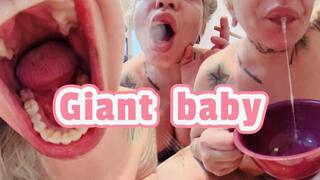 Giant naughty baby
