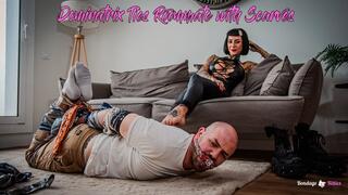 Dominatrix Ties Roommate with Scarves (femdom bondage) - Spanish (sub:English), WMV, HD720