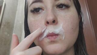 Shaving my mustache
