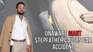 Unaware giant stepfather causes car accident - Lalo Cortez