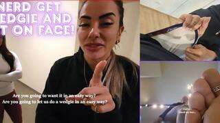 College Nerd got Wedgie and Foot Smother on face - Lytta Blond and Mia - FOOT WORSHIP - FOOT SMELLING - FEMDOM - FOOT DOMINATION - WEDGIE - FEMALE DOMINATION - SOLES - SMOTHER
