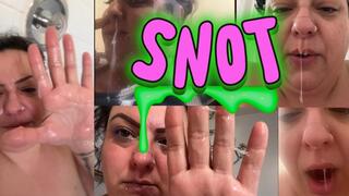 Ultimate Snot Fetish COMPILATION OF MINI VIDS: Dripping Messy Nose Play & Shower Snot