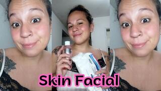 Removing my makeup and cleansing my skin