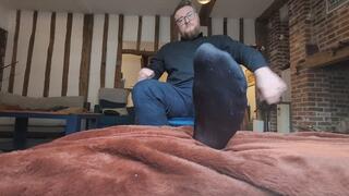 Dominating you after work Part 2: Sheer socks and shoes