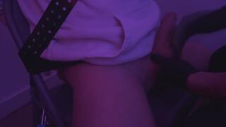 Hooded twink tied to the chair