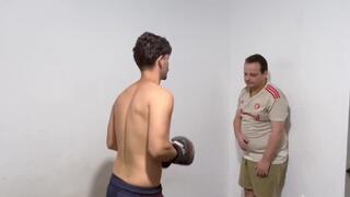 MASTER VS MATT BOXING AND FACE KICK